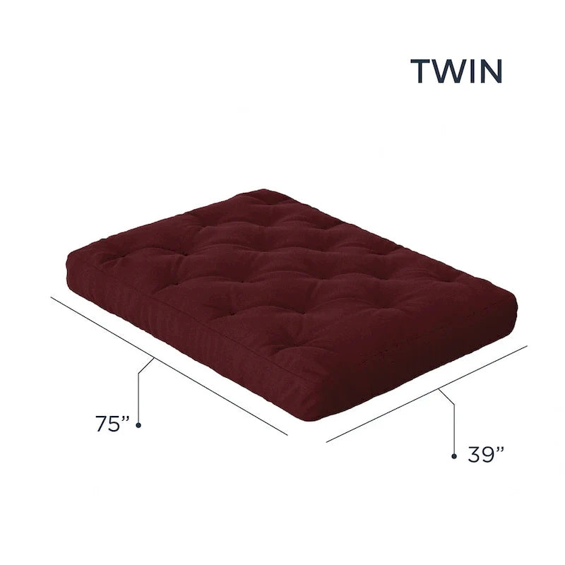 Loosh Home Twin Size Futon Mattress with 8-Inch Gel Memory Foam 35
