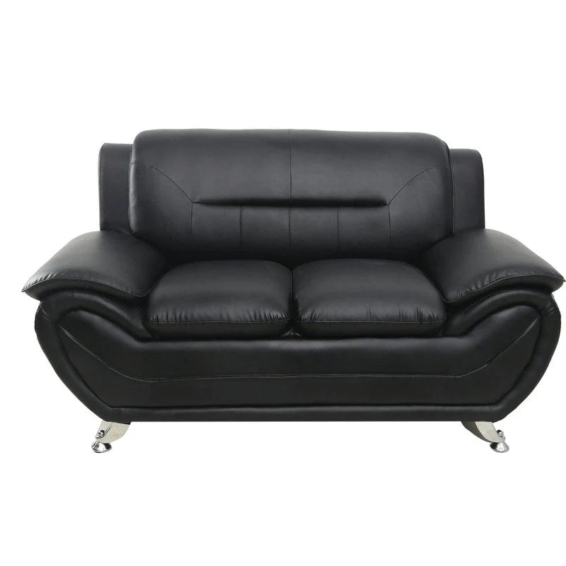 Michael Segura Upholstered Loveseat in Bonded Leather 12