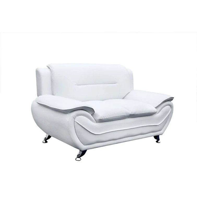Michael Segura Upholstered Loveseat in Bonded Leather 3