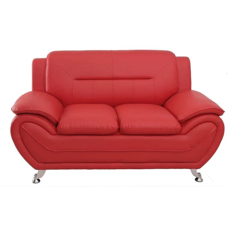 Michael Segura Upholstered Loveseat in Bonded Leather 5