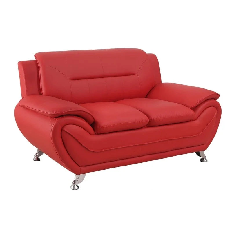 Michael Segura Upholstered Loveseat in Bonded Leather 6