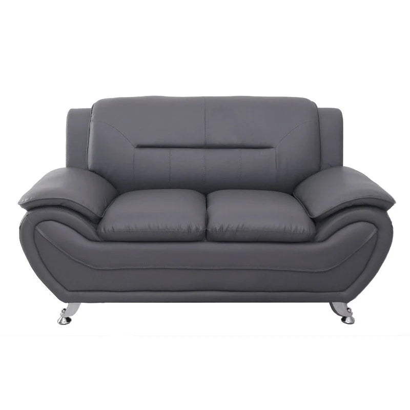 Michael Segura Upholstered Loveseat in Bonded Leather 9