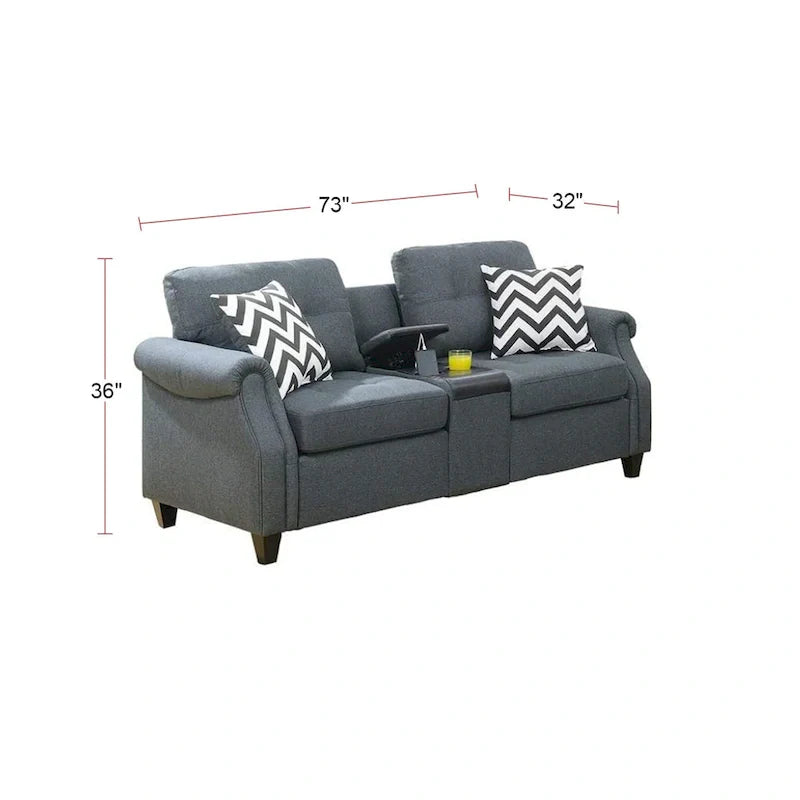 Two-Piece Sofa Set Featuring Decorative Accent Pillows 3