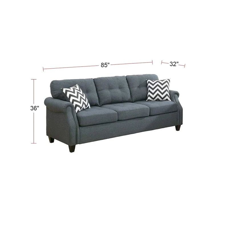 Two-Piece Sofa Set Featuring Decorative Accent Pillows 4