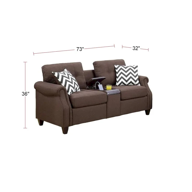 Two-Piece Sofa Set Featuring Decorative Accent Pillows 8