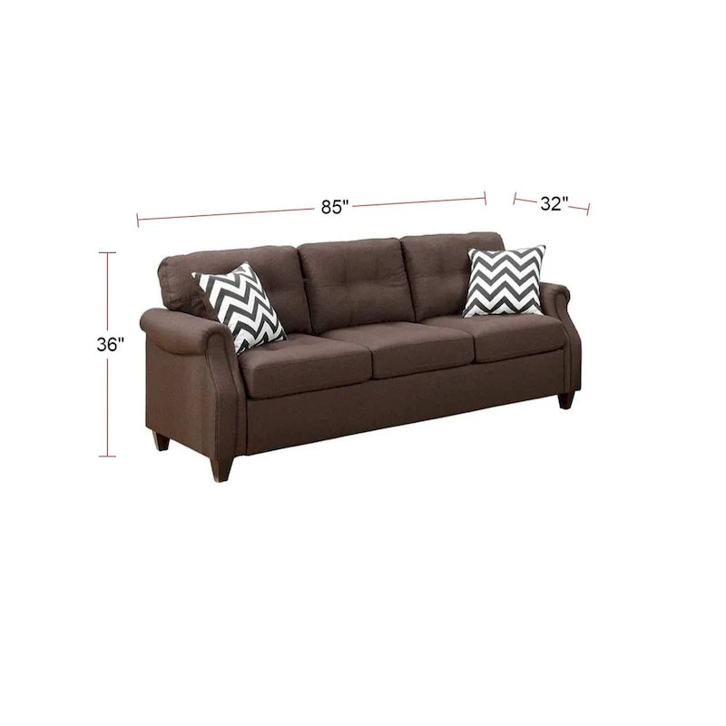 Two-Piece Sofa Set Featuring Decorative Accent Pillows 9