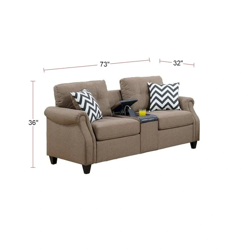 Two-Piece Sofa Set Featuring Decorative Accent Pillows 13