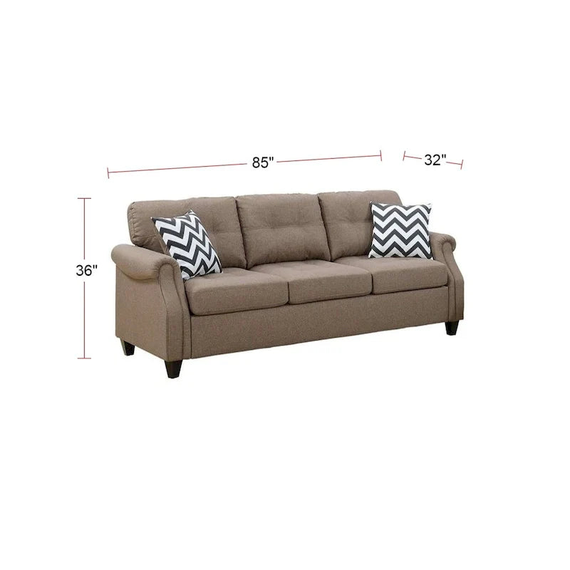 Two-Piece Sofa Set Featuring Decorative Accent Pillows 14