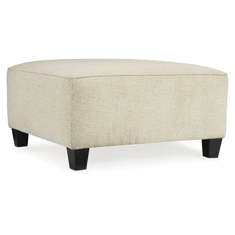 Oversized Upholstered Ottoman with Cushioned Top and Tapered Feet