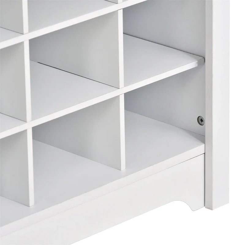 Merax Versatile Hall Tree with Hooks, Shelves, and 24 Shoe Storage Cubbies 6