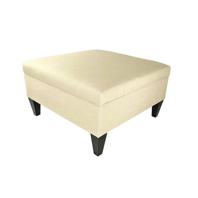 MJL Furniture Manhattan Allure Upholstered Cocktail Ottoman Table with Storage 2