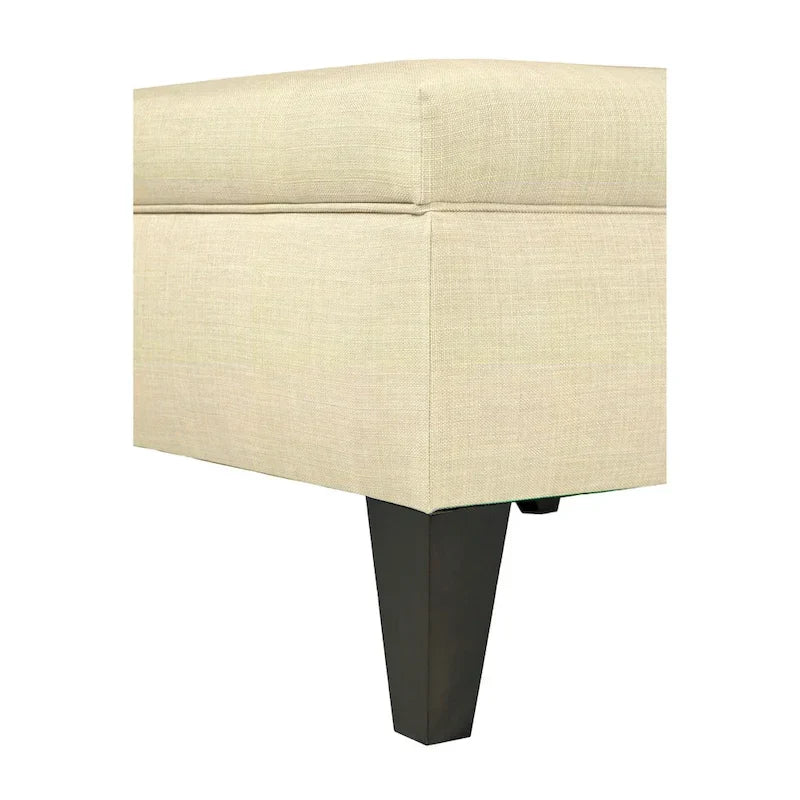 MJL Furniture Manhattan Allure Upholstered Cocktail Ottoman Table with Storage 5