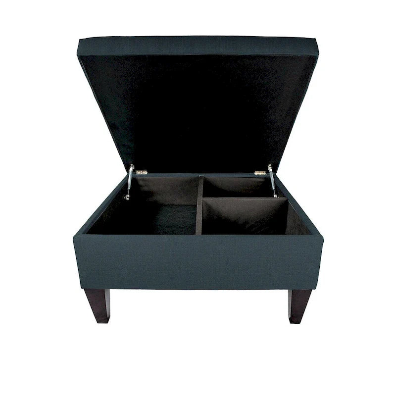 MJL Furniture Manhattan Allure Upholstered Cocktail Ottoman Table with Storage 9