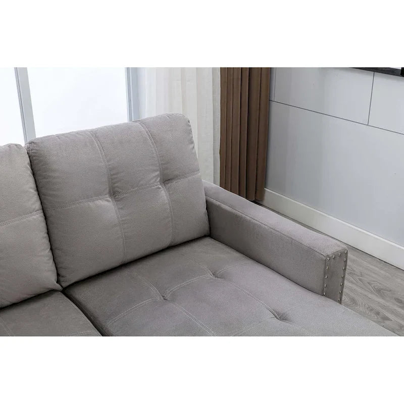 Cozy Classic L-Shaped Pull-Out Sleeper Sectional Sofa 30