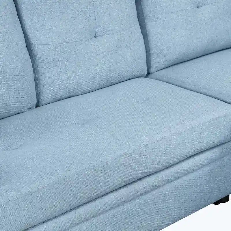 Cozy Classic L-Shaped Pull-Out Sleeper Sectional Sofa 35