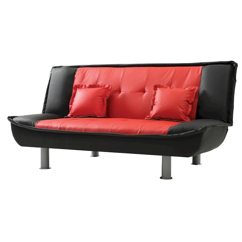 Lionel Faux Leather Convertible Sofa 6