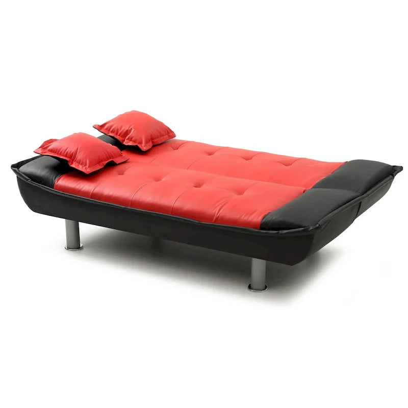 Lionel Faux Leather Convertible Sofa 8