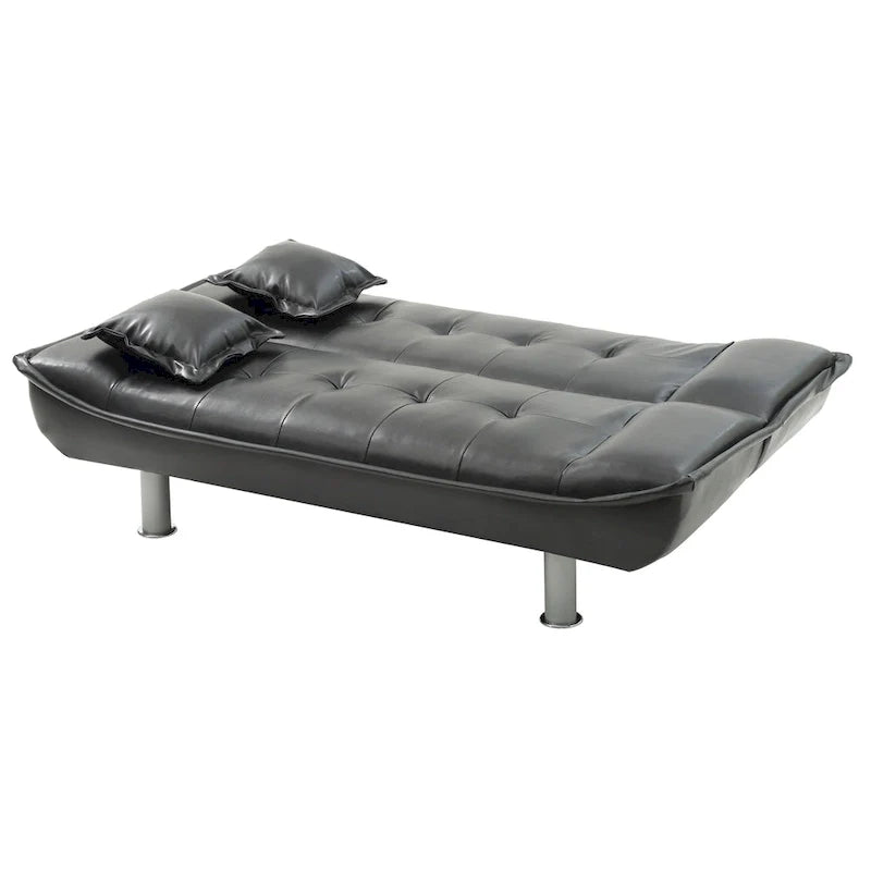 Lionel Faux Leather Convertible Sofa 18