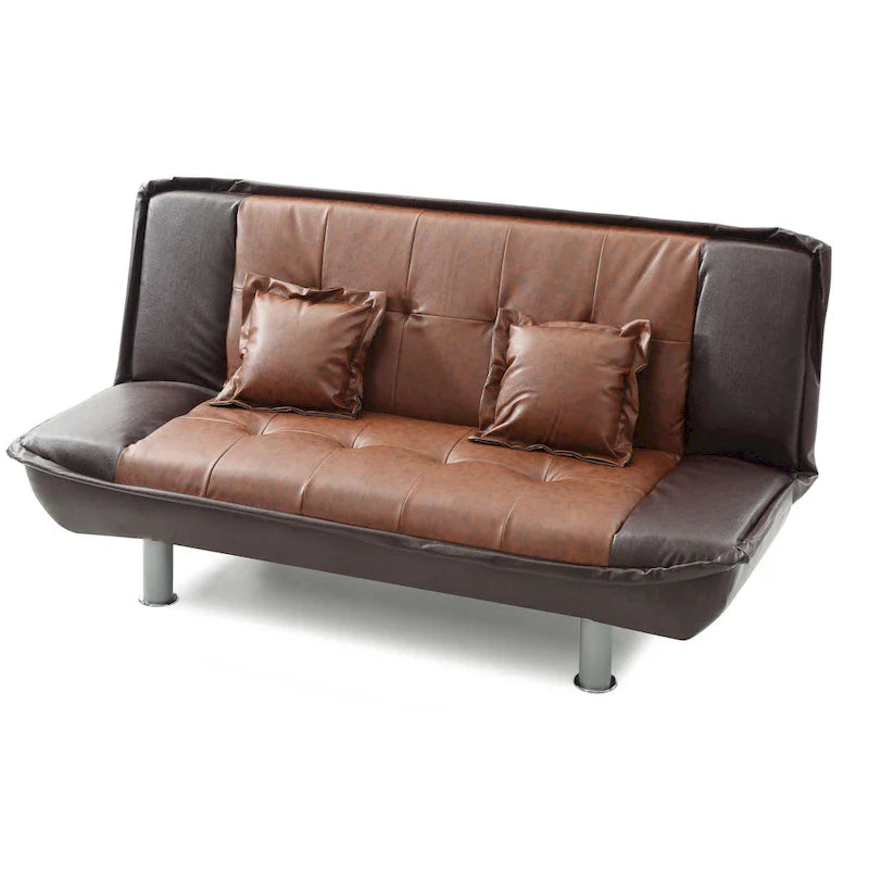 Lionel Faux Leather Convertible Sofa 23