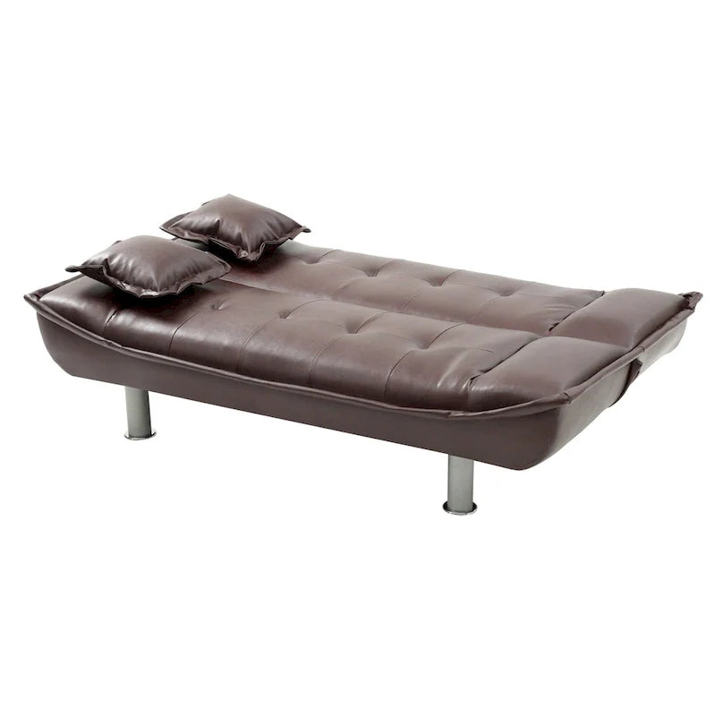 Lionel Faux Leather Convertible Sofa 27