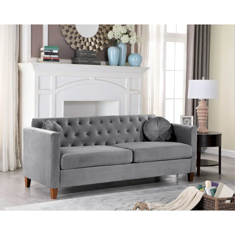 Lory Kitts Timeless Velvet Chesterfield Sofa 9