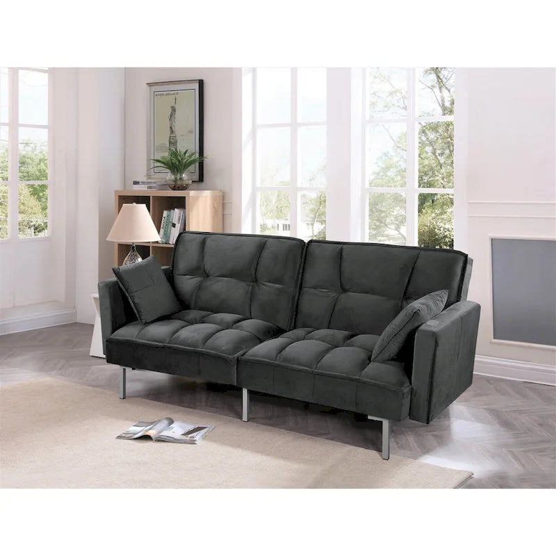 Bernal 75.6-Inch Velvet Sleeper Sofa Bed 3