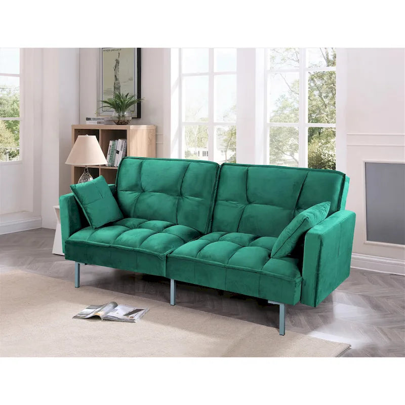 Bernal 75.6-Inch Velvet Sleeper Sofa Bed 7