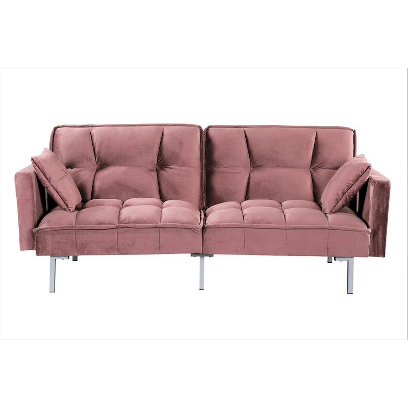 Bernal 75.6-Inch Velvet Sleeper Sofa Bed 8