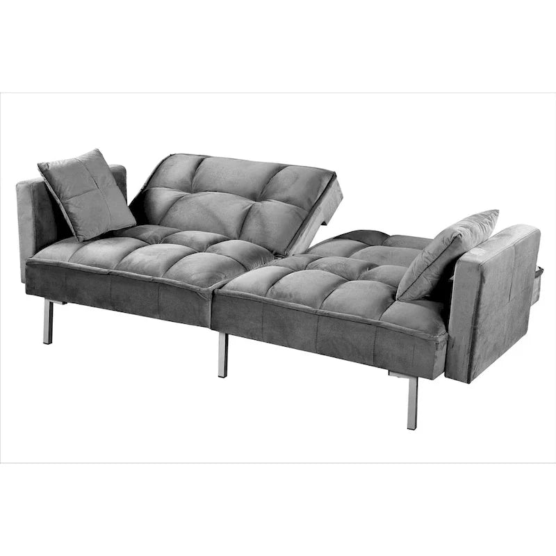 Bernal 75.6-Inch Velvet Sleeper Sofa Bed 14