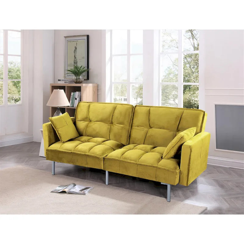 Bernal 75.6-Inch Velvet Sleeper Sofa Bed 19