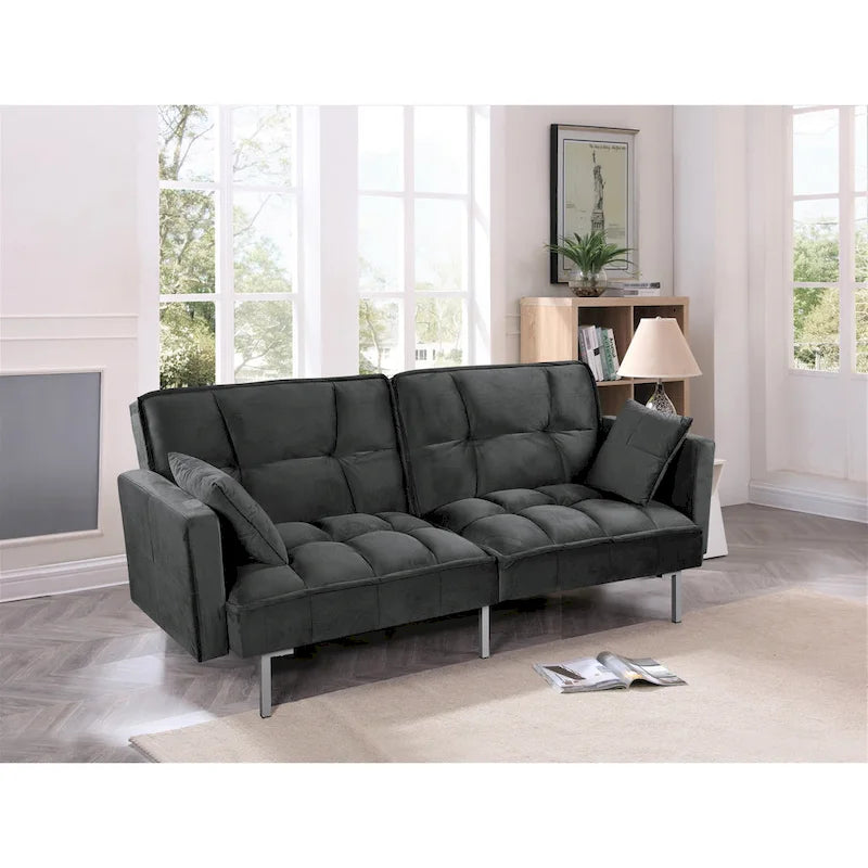 Bernal 75.6-Inch Velvet Sleeper Sofa Bed 25