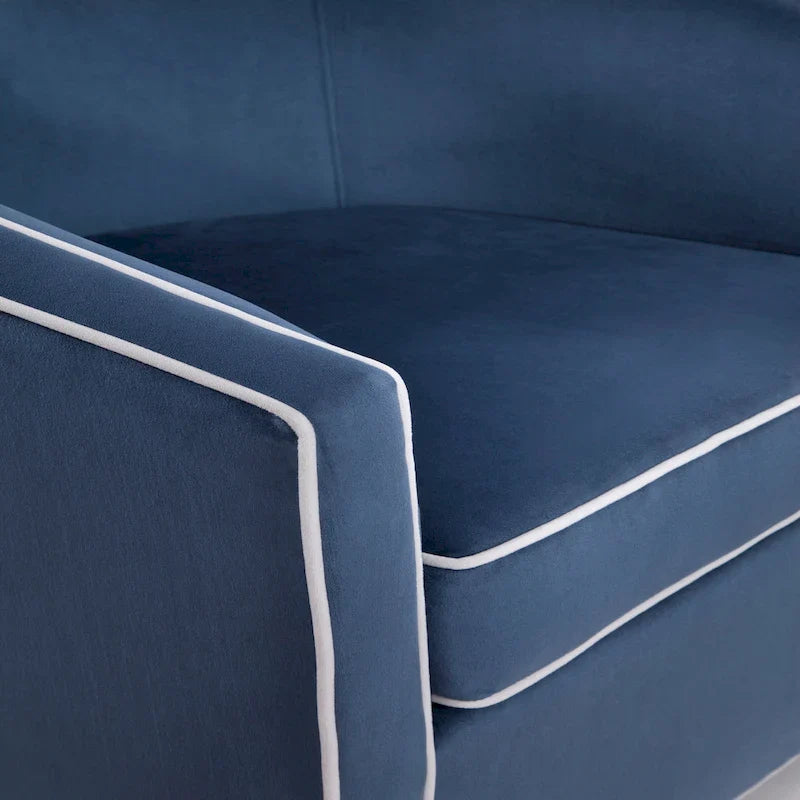 Swivel Barrel Accent Chair with Velvet Upholstery and Removable Cushion 9