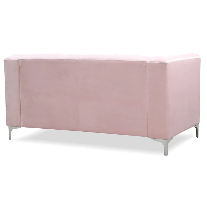 Velvet Button-Tufted Pompano Loveseat 27