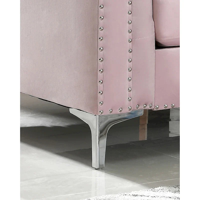 Velvet Button-Tufted Pompano Loveseat 28