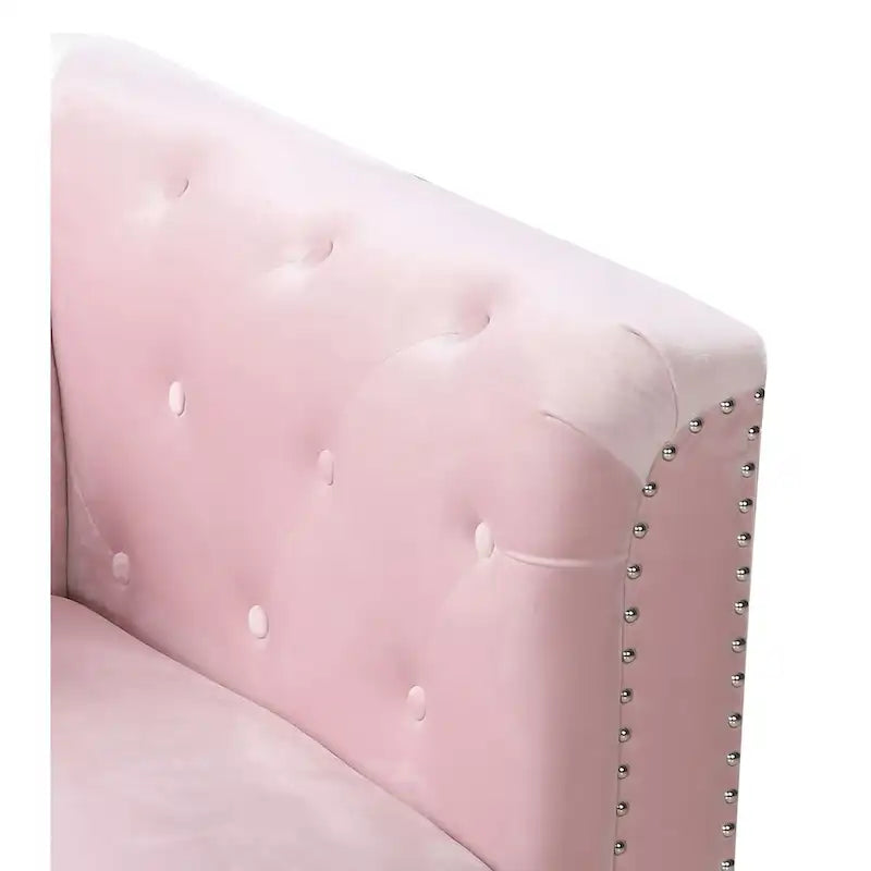Velvet Button-Tufted Pompano Loveseat 29