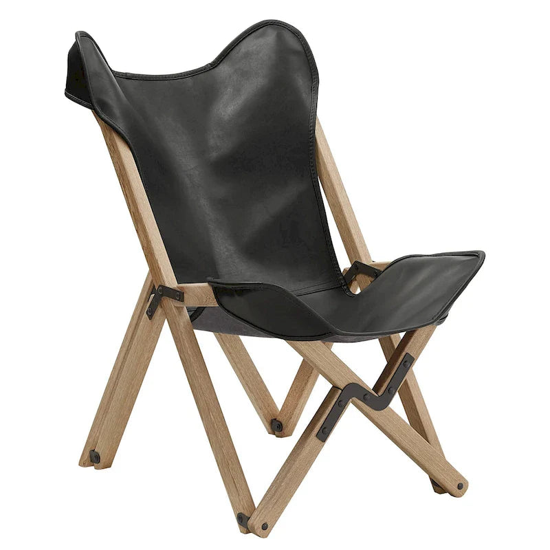 Cantu Authentic Top Grain Leather Tripolina Sling Chair by iNSPIRE Q Modern 6