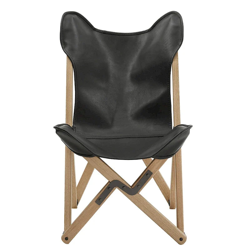 Cantu Authentic Top Grain Leather Tripolina Sling Chair by iNSPIRE Q Modern 7