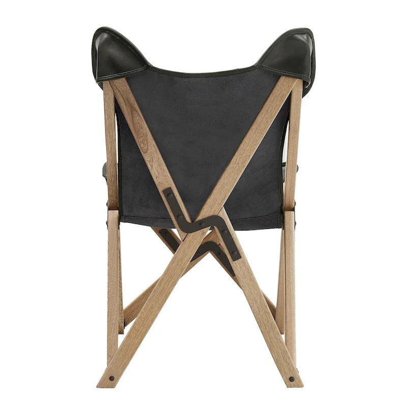 Cantu Authentic Top Grain Leather Tripolina Sling Chair by iNSPIRE Q Modern 9