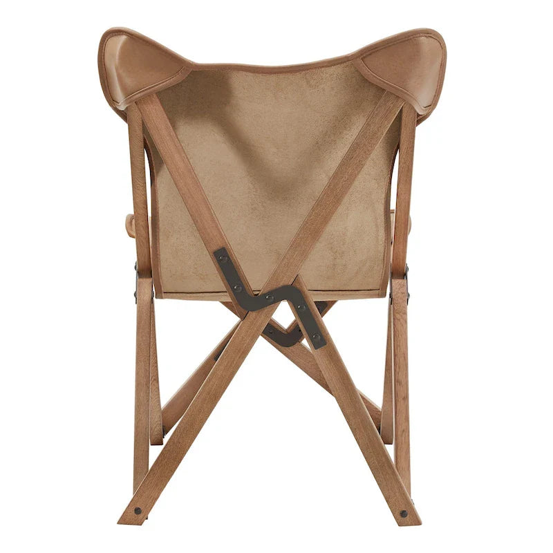 Cantu Authentic Top Grain Leather Tripolina Sling Chair by iNSPIRE Q Modern 17