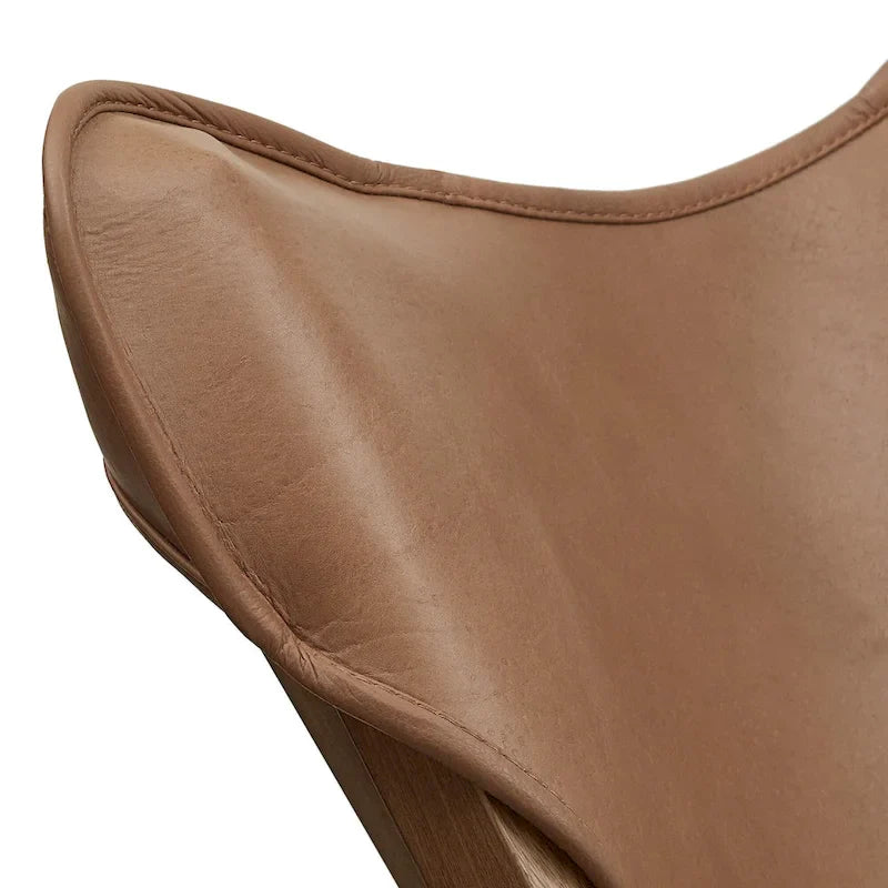 Cantu Authentic Top Grain Leather Tripolina Sling Chair by iNSPIRE Q Modern 19