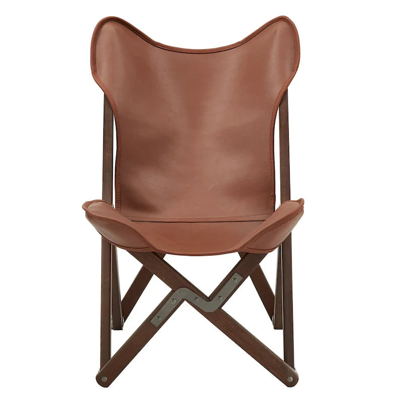 Cantu Authentic Top Grain Leather Tripolina Sling Chair by iNSPIRE Q Modern 25