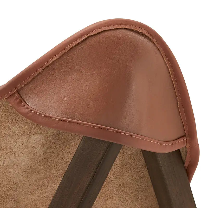 Cantu Authentic Top Grain Leather Tripolina Sling Chair by iNSPIRE Q Modern 28