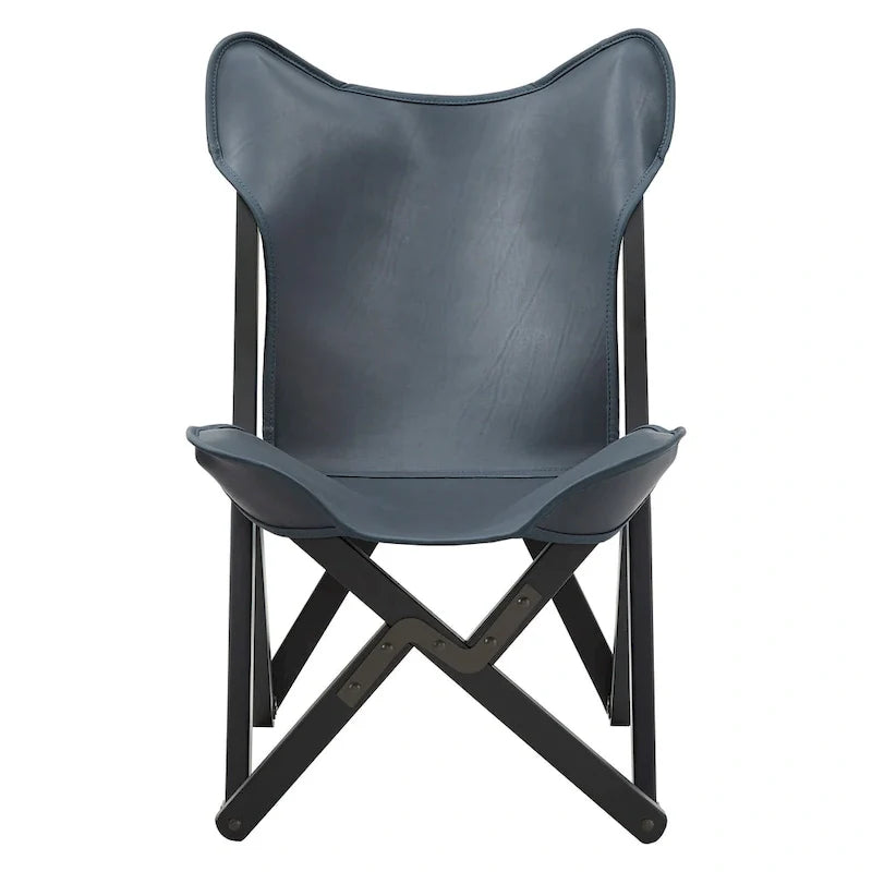 Cantu Authentic Top Grain Leather Tripolina Sling Chair by iNSPIRE Q Modern 33