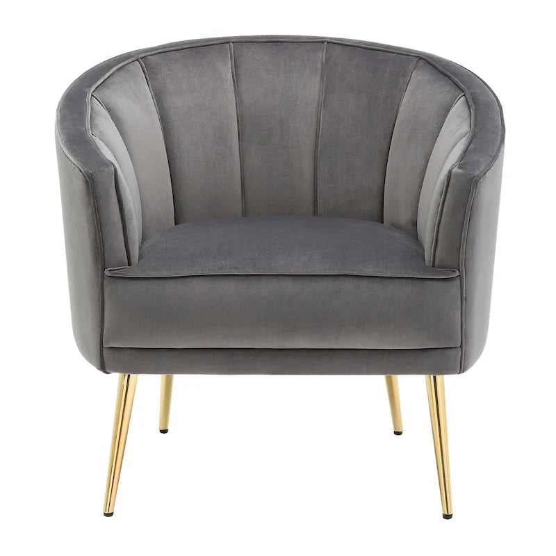Randolf Velvet Accent Chair in Silver Orchid 34