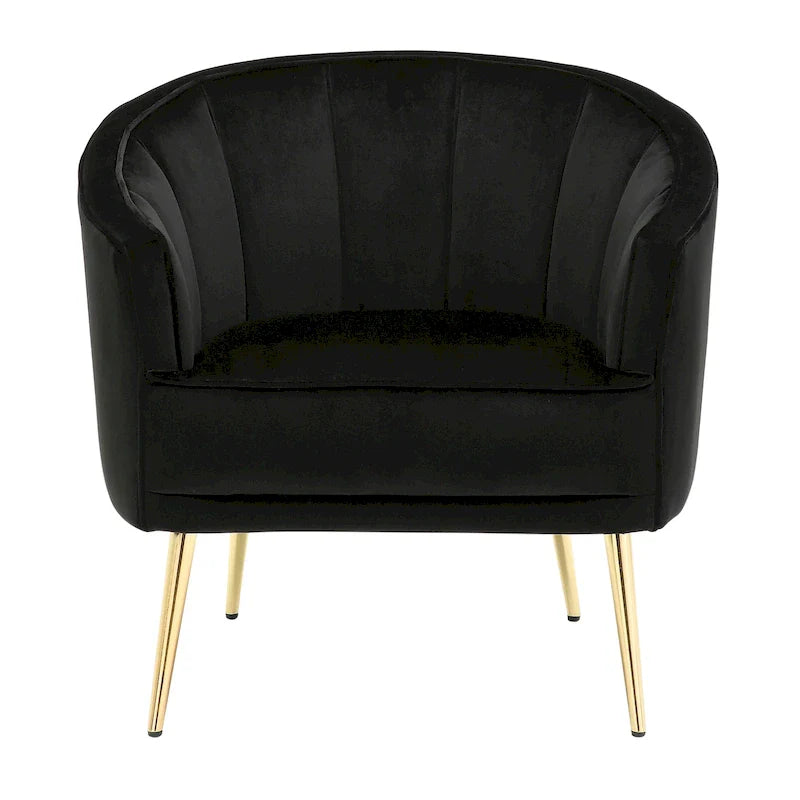 Randolf Velvet Accent Chair in Silver Orchid 35