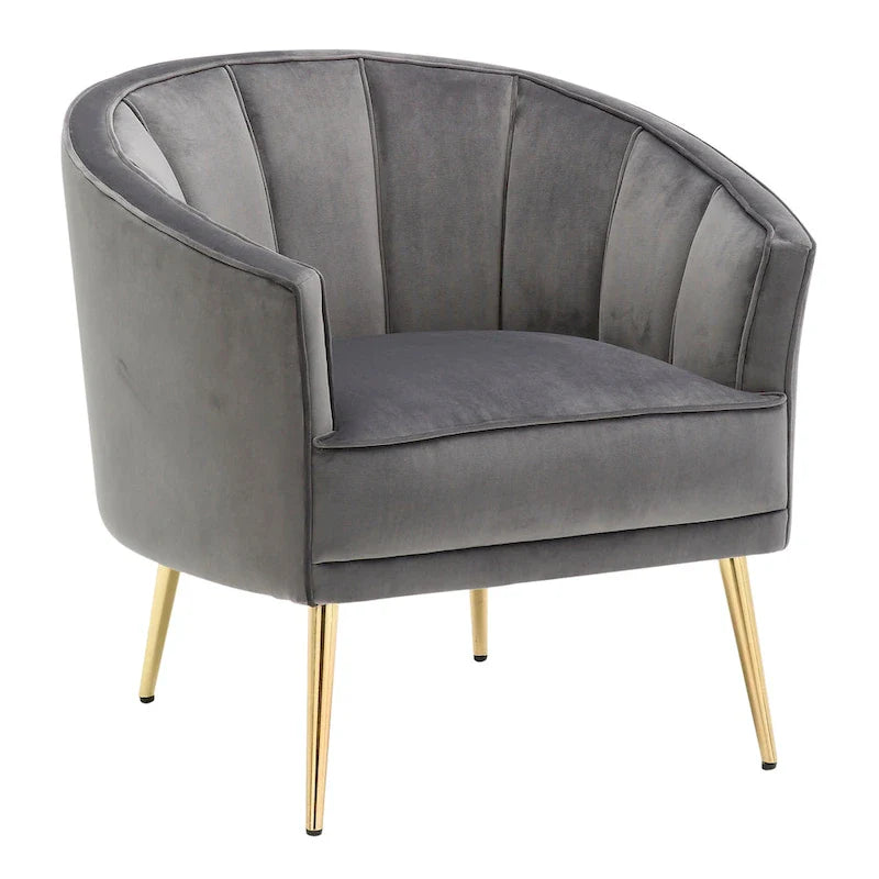 Randolf Velvet Accent Chair in Silver Orchid 5