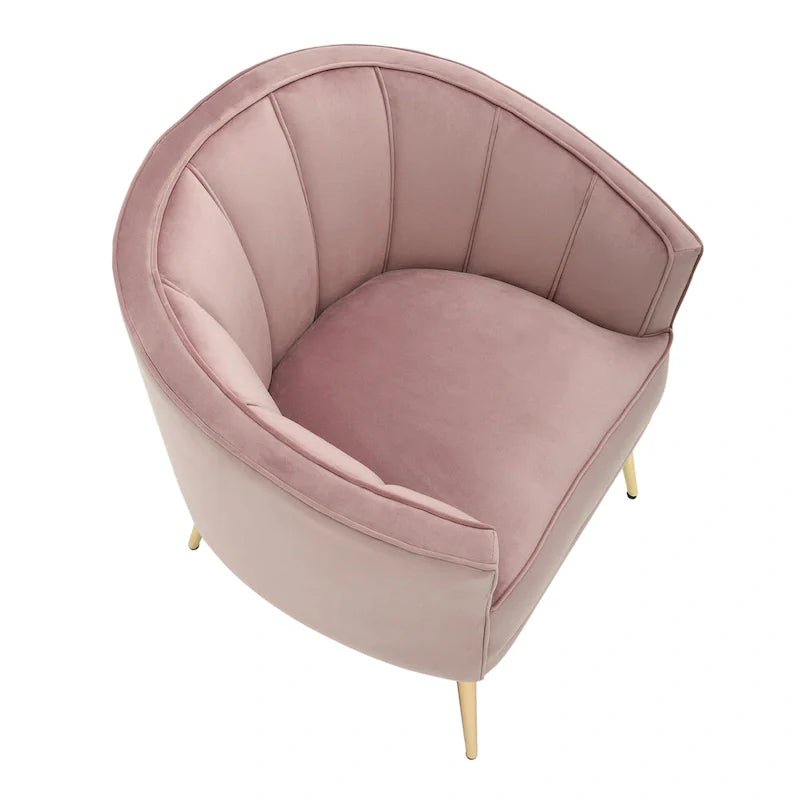 Randolf Velvet Accent Chair in Silver Orchid 8