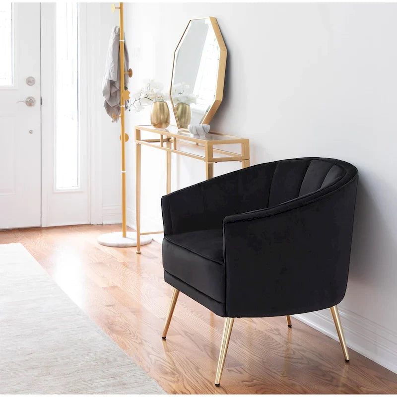 Randolf Velvet Accent Chair in Silver Orchid 11