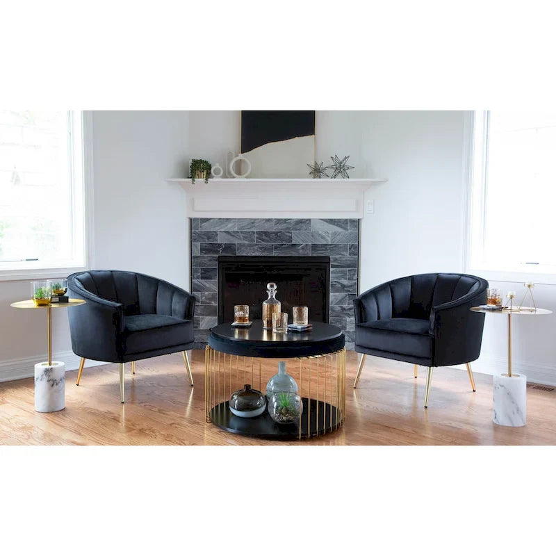 Randolf Velvet Accent Chair in Silver Orchid 15