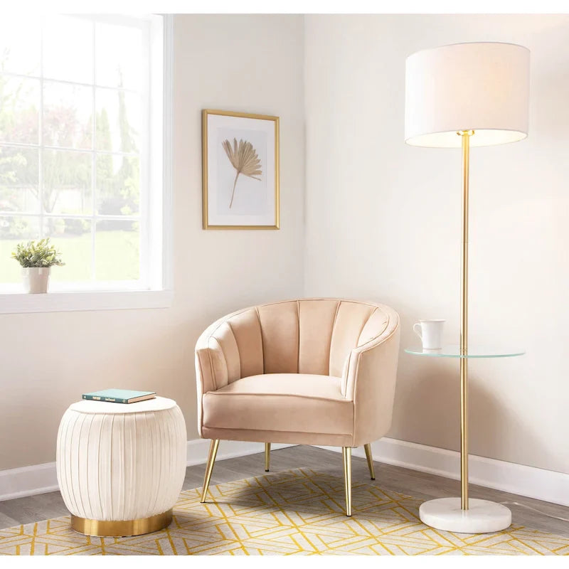 Randolf Velvet Accent Chair in Silver Orchid 17